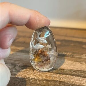 Garden Quartz Crystal with carved Fish